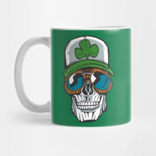 Saint Patrick's Day Skull Clover Cap Lucky Googles Mug